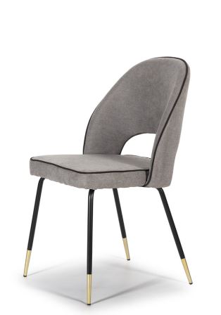 silla DC-539 gris claro y dorado Silla DC 539 en gris claro y dorado